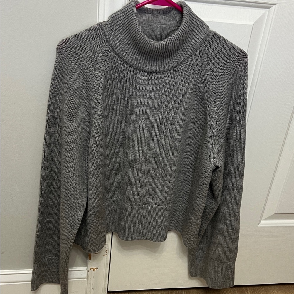 Quince Merino Wool Cropped Mock Neck Sweater - Picture 5 of 6